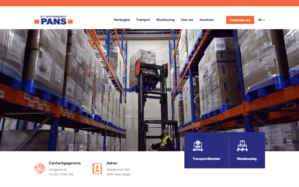 N.V. Vervoerbedrijf Pans – Homepage